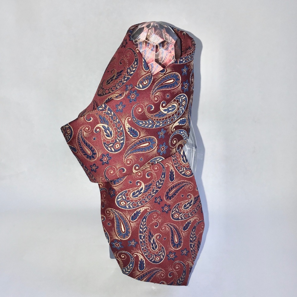 Dior Vintage Christian Dior Red Paisley Tie